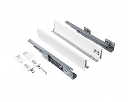 Комплект ящика Firmax Smartline, длина 400 мм, высота 84 мм, Push-to-Open, белый, FRM0740.007/84P