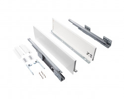 Комплект ящика Firmax Smartline, длина 500 мм, высота 135 мм, Push-to-Open, белый, FRM0750.007/135P
