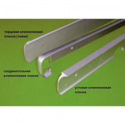 Планка угловая для столешниц (R9-28мм), 